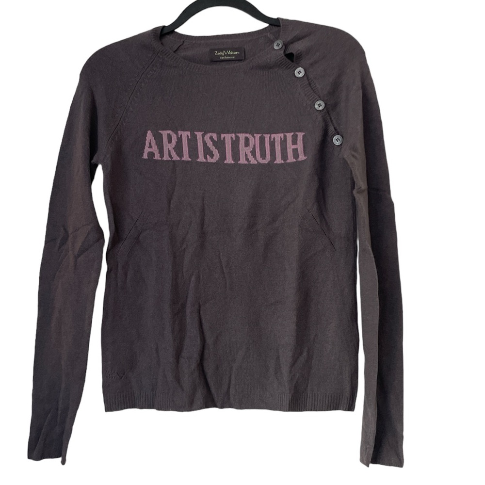 Zadig & Voltaire “Art is Truth” Cashmere Sweater